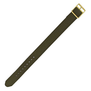 Nylon Watch Band Dark Olive 18mm 9 1/2 inch Length