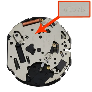 Epson® Japan 2 Hand Quartz Watch Movement VL57 Small Second At 6:00 Overall Height 5.9mm