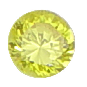 Round Shaped CZ Yellow