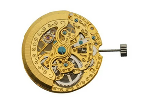 Chinese 3 Hand Automatic Skeleton Mechanical Watch Movement TY2807G Gold Plates Overall Height 7.8mm