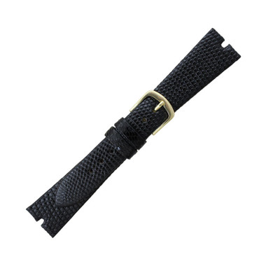 Hadley Gucci® Cut 20mm Java Lizard Black Watch Band 7/16 Inch Length - Esslinger.com
