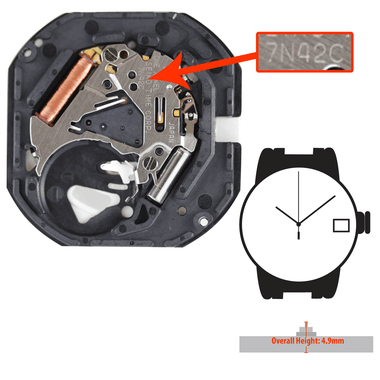 Genuine Seiko 7N42 Quartz Watch Movements