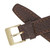 20mm Watch Band Brown Flat Leather Polished Calf 7 1/2 Inch Length