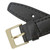 16mm Flat Leather Watch Band Black Leather Classic Calf 7 1/2 Inch Length