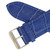 Leather Watch Band 24 MM Blue Leather Alligator Grain Extra Wide Band