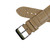 Beige padded alligator grain leather watch band
