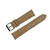 Beige padded alligator grain leather watch band
