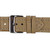 Beige padded alligator grain leather watch band