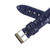 Navy blue leather padded crocodile grain watch band Navy blue leather padded crocodile grain watch band