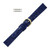Navy Blue Leather Watch Strap 16mm Stitched Flat Croco Grain 7 7/16 Inch Length