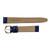 Navy Blue Leather Watch Strap 16mm Stitched Flat Croco Grain 7 7/16 Inch Length