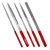 Diamond File Set of 8-1/2 Inch Large Diamond Jewelry Files 5 Pieces