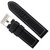 Black Leather Watch Band 22MM Thicker With White Stitching
