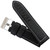Black Leather Watch Band 24MM Thicker With White Stitching