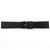 Waterproof Leather Watch Band 24mm Black With Blue Stitching 7 7/16 Inch Length