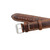 Hadley Roma Brown Leather With Contrast Stitching 20mm Watch Band 8 5/8 Inch Length