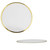 Watch Crystal Flat Round Mineral Glass Crystal 1 mm Gold Trim