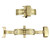 Watch Band Clasp Gold Plated Deployant Buckle with Push Buttons