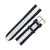 Silicone Watch Band Diver Style Black With White 24mm