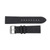 Silicone Watch Band Diver Style Black With White 24mm