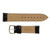 Hadley Roma Croco Grain Padded Stitched Watch Strap Black 20 mm Long
