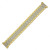 Two Tone Metal Expansion Watch Band With Curved Expandable Ends to Fit 18-22MM