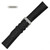 Leather Watch Band 20 MM Black Leather Alligator Grain