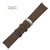 Curved Dark Brown Leather Watch Band 22MM