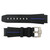 Black with Blue Stripe Silicone 21MM Made to Fit Rolex® Curved End Watch Band 7 Inch Length