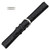 16mm Notched Black Leather Crocodile Grain Watch Band 7 Inch Length