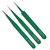 Three Piece Assortment of Dumont Epoxy Coated Tweezers