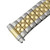 Hadley Roma 6 to 8 Inch Length Expansion Metal Two Tone Watch Band with Expandable Ends 10 to 14mm