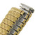 Hadley Roma 6 to 8 Inch Length Expansion Metal Yellow Gold Tone Watch Band with Expandable Ends 10 to 14mm