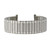 Hadley Roma Expansion Metal Watchband Stainless Steel 6 3/8 to 10 Inch Length With Expandable Curved Ends To Fit 18 to 22mm
