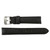 18mm Vegan Black Microfiber Watch Band 7 3/4 Inch Length