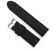 Black Silicone Watch Band 32mm Rubber Strap 8 Inch Length