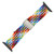 Rainbow Braided Nylon Elastic Watch Band Made to Fit 42mm Apple® Watch