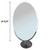 Chrome Pedestal 18 Inch Rimless Oval Mirror
