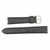 Black Leather Watch Band 20mm Curved Alligator Grain 8 Inch Length