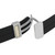 20mm Silicone Watch Band with Magnetic Clasp Black With Grey 7 5/8 Inch Length