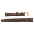 12 mm Buffalo Grain Brown Open End Clip On Leather Watch Band 6 1/2 Inch Length