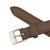 Flat Watch Band 12mm Classic Calf Brown Leather 7 Inch Length
