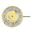 Harley Ronda 2 Hand Quartz Watch Movement HQ6004.BG-6 Gold Plates Big Date At 6:00 Small Second At 6:00 Overall Height 4.7mm