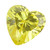 Heart Shaped CZ Yellow 6x6mm