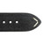 Vintage Style Wide Watch Band Cuff Style 24mm Black Leather Strap 7 3/4 Inch Length