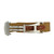Brown Ribbed Nylon Watch Band with Deployant Clasp 20mm Strap 9 14/16 Inch Length