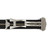 Black and Cream Stripped Ribbed Nylon Watch Band with Deployant Clasp 18mm Strap 9 14/16 Inch Length