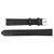 Watch Band 18mm Black Soft Flat Leather Classic Calf 8 1/2 Inch Length