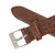 Watch Band 12mm Brown Soft Flat Leather Classic Calf 8 1/2 Inch Length
