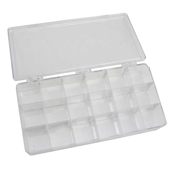Styrene Storage Box 18 Compartments for Jewelry and Watch Parts